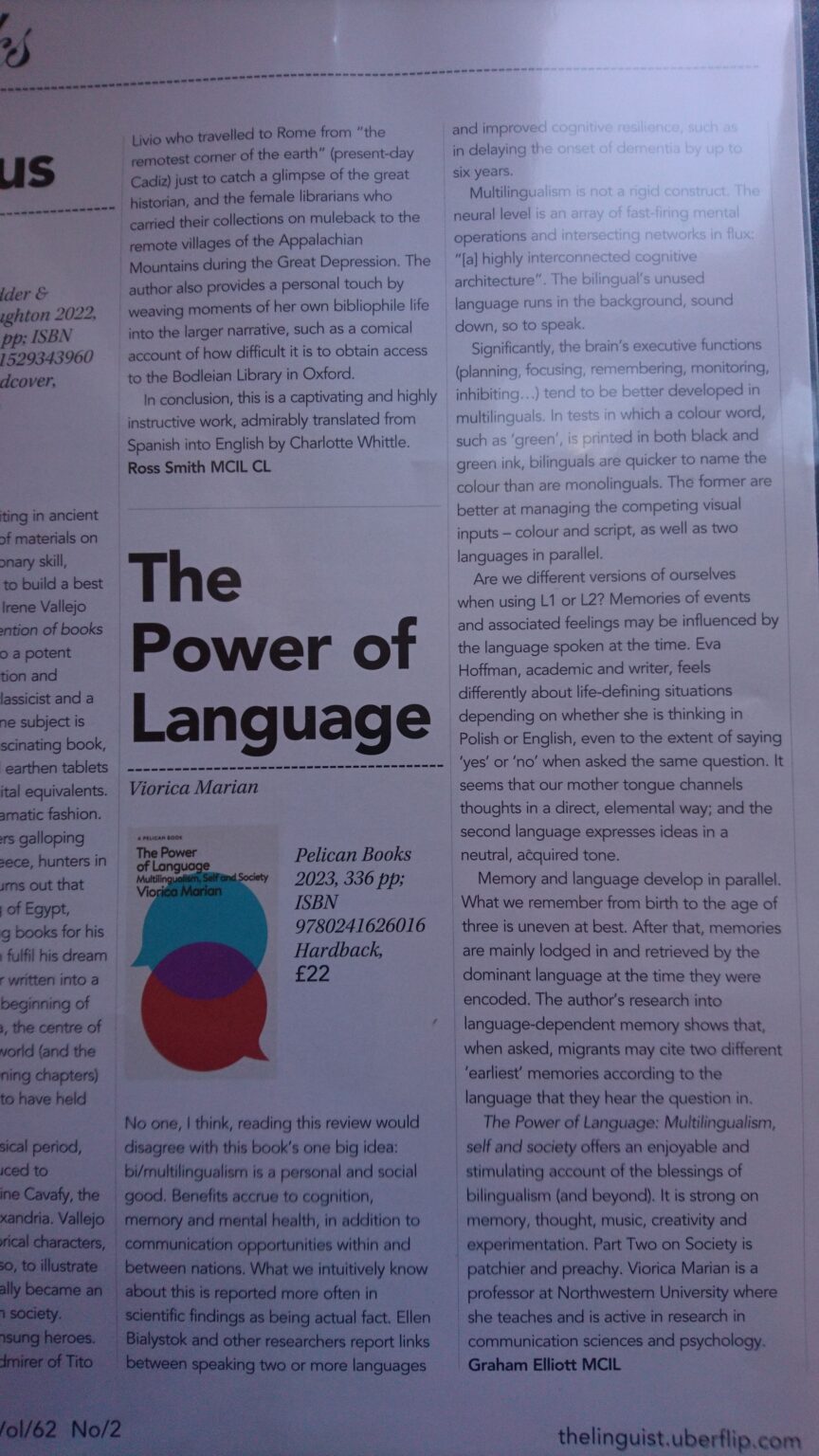 Power Of Language Review « Bilingualism And Psycholinguistics Research ...